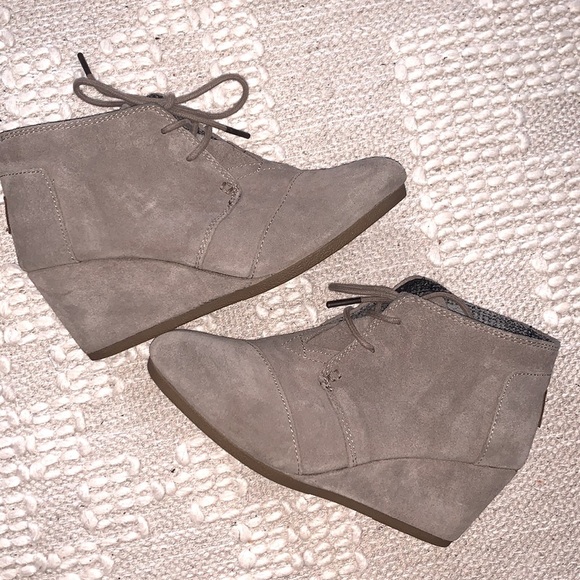 Toms Desert Suede Wedge Bootie - Picture 2 of 5